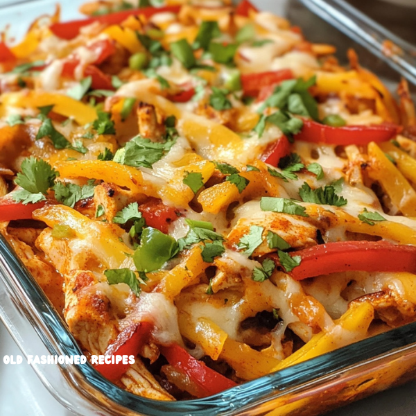 🍲🌶️🧀 Chicken Fajita Casserole