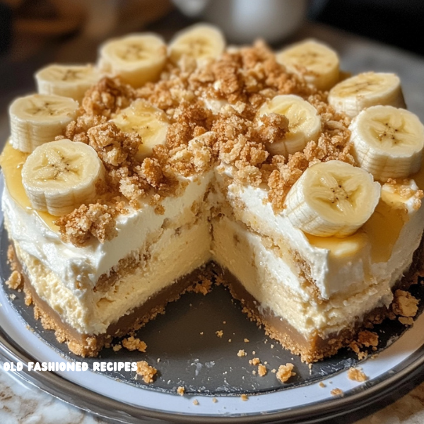 🍌 Banana Pudding Crunch Cheesecake