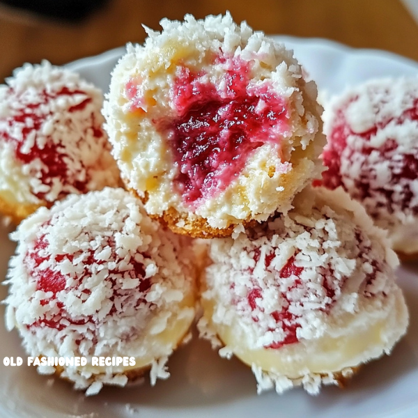 Raspberry Cream Cheese Bites 🍇