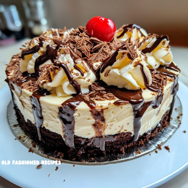 Hot Fudge Sundae Brownie Cheesecake 🍫