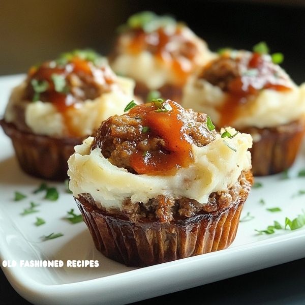 🧁 Mini Meatloaf Muffins with Mashed Potato Frosting 🎉