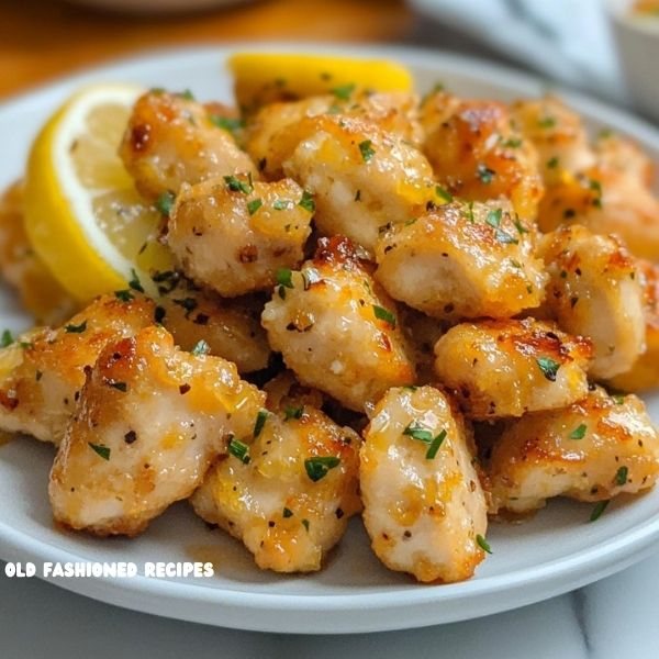 🍋 Lemon Garlic Chicken Bites 🧄