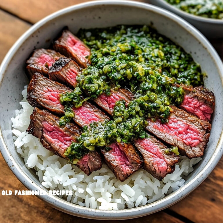 Skirt Steak Rice Bowls with Chimichurri