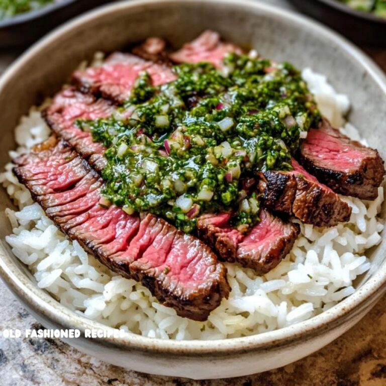 Skirt Steak Rice Bowls with Chimichurri