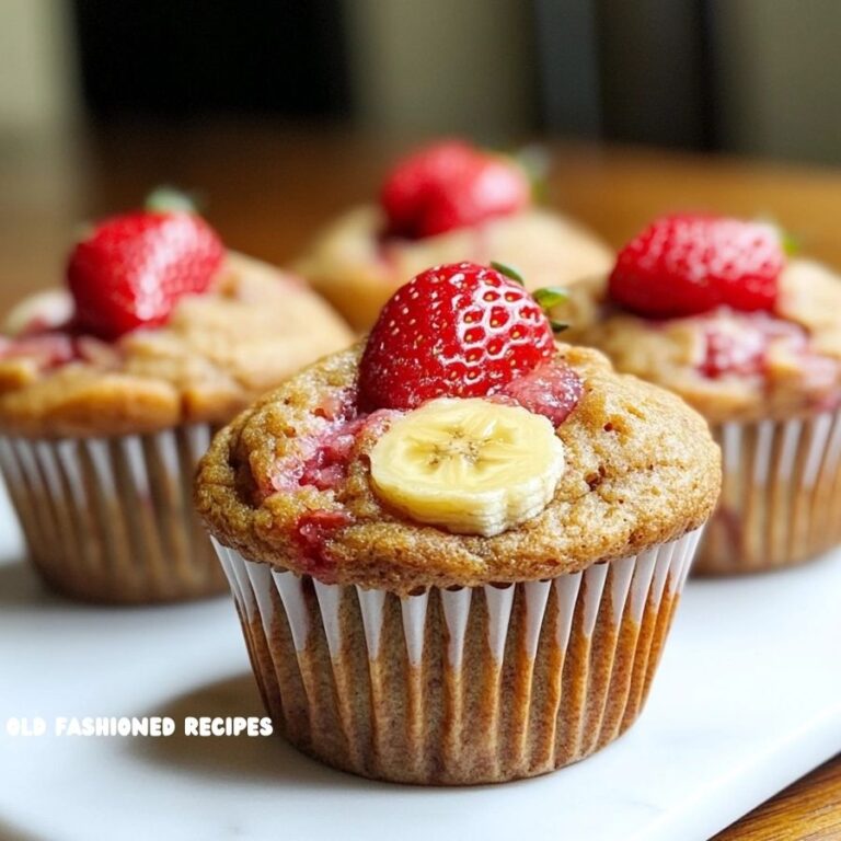 No Sugar Strawberry Banana Muffins