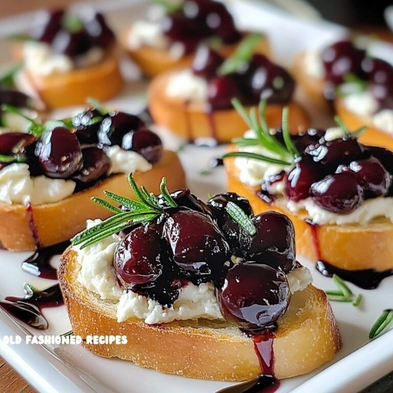 Cherry Goat Cheese crostini