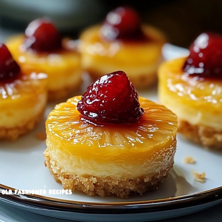 Mini Pineapple Upside-Down Cheesecakes