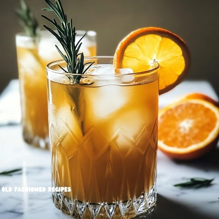 Homemade Orange Rosemary Ice Tea