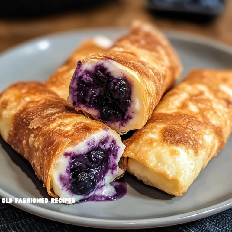 Blueberry Cheesecake Egg Rolls