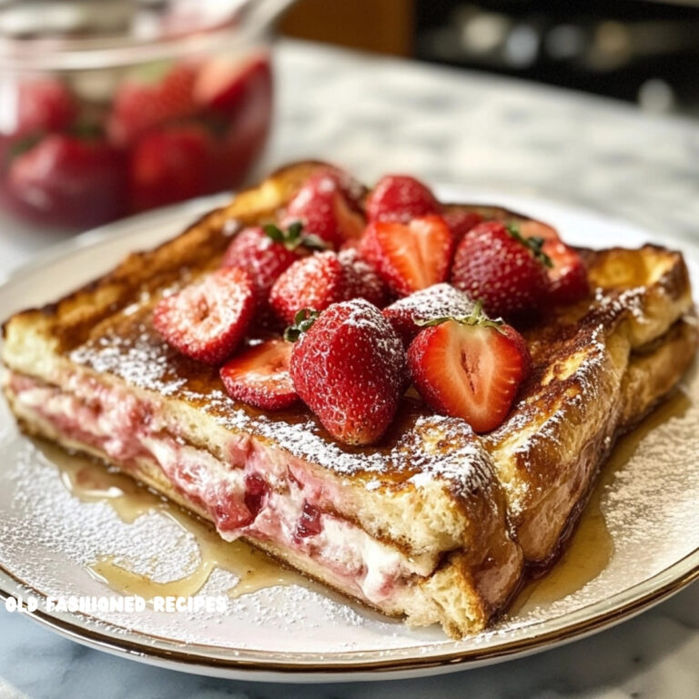 Strawberry Cream Cheese Stuffed French Toast Bake