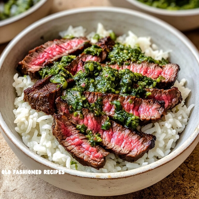 Skirt Steak Rice Bowls with Chimichurri