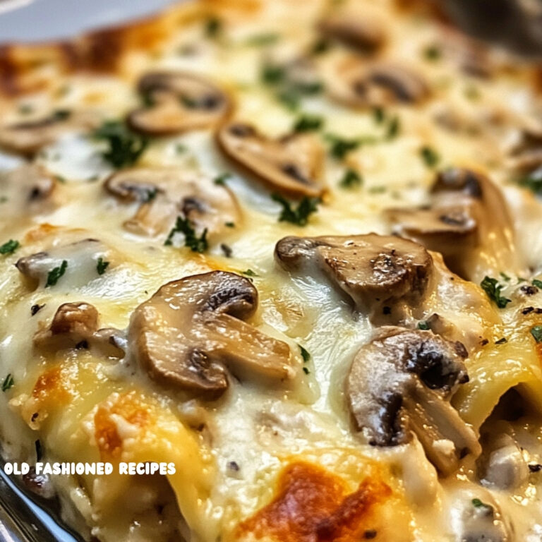 Mushroom Chicken Alfredo Lasagna