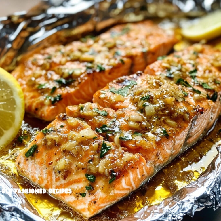 Honey Garlic Butter Salmon In Foil