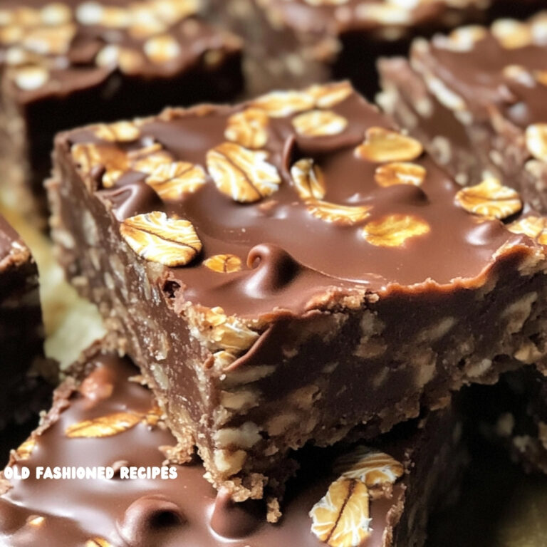 No Bake Chocolate Oat Bars 