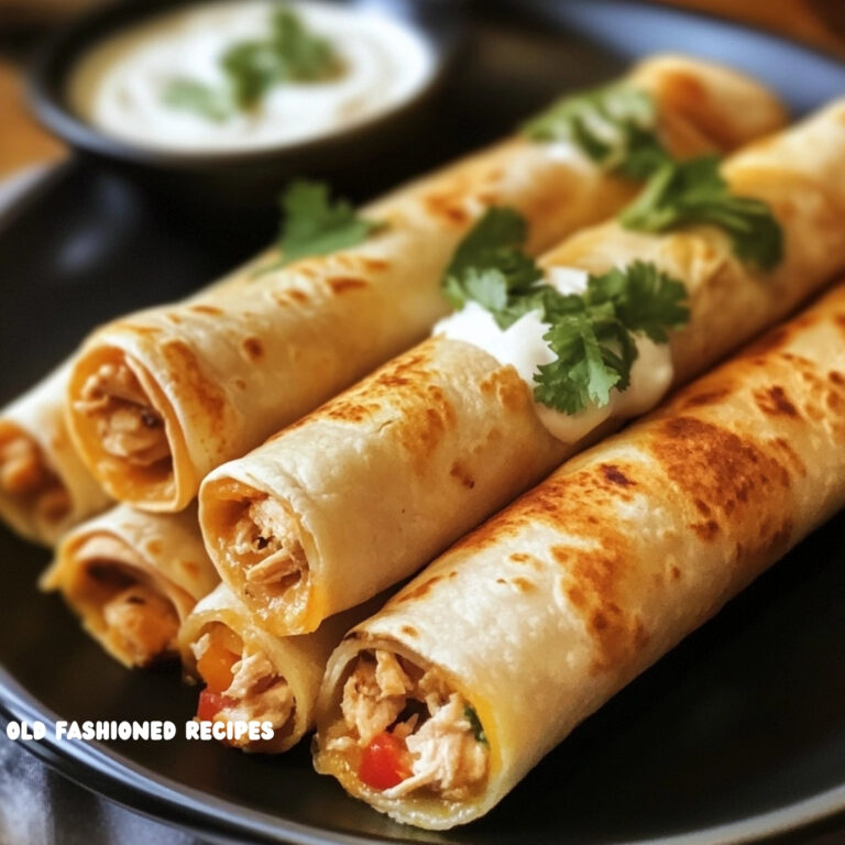 Homemade chicken taquitos