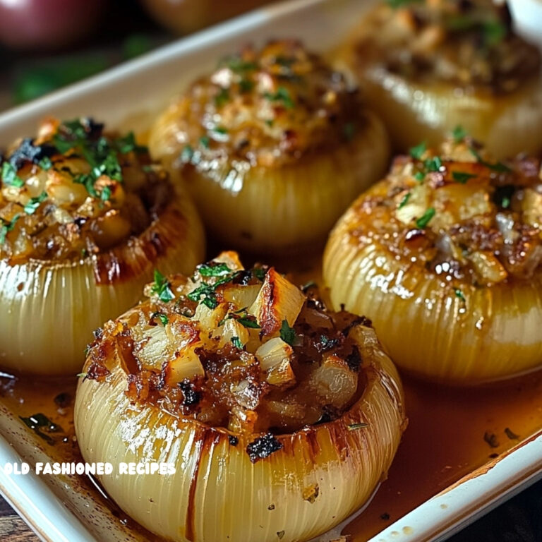 Greek Stuffed Onions