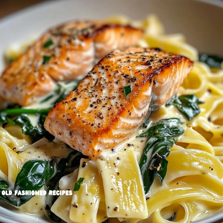 Salmon Spinach Pasta