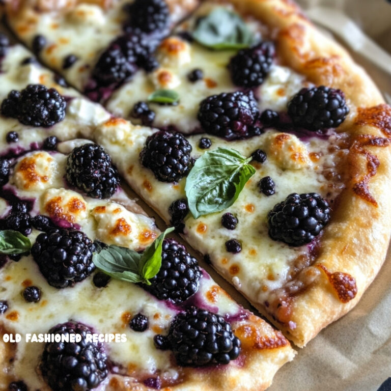 Blackberry Basil Ricotta Pizza 