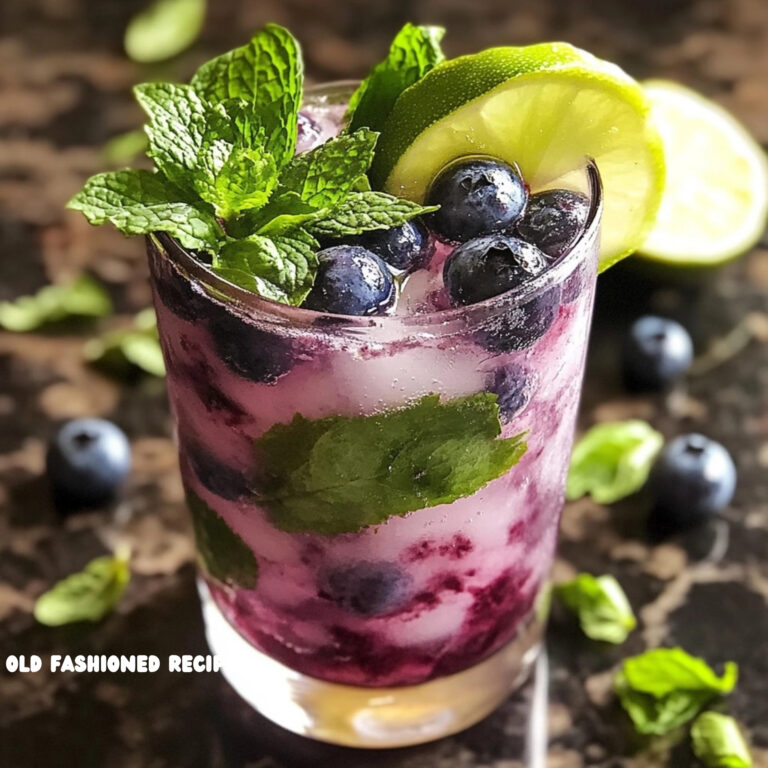 Blueberry Mojito Mocktail 🫐🌿🍹