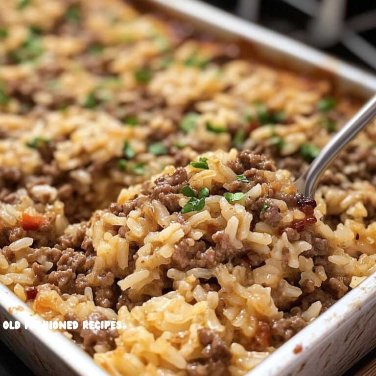 Easy Hamburger Rice Casserole