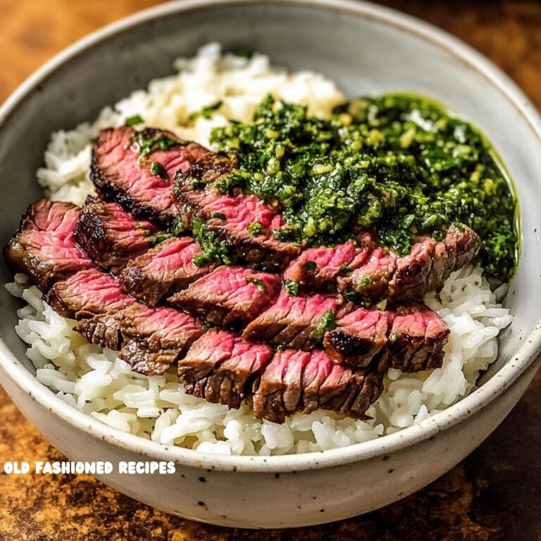 Skirt Steak Rice Bowls with Chimichurri