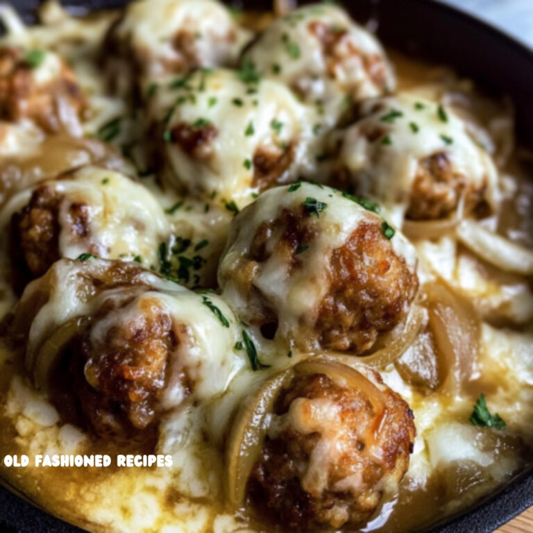 Slow Cooker French Onion Meatballs