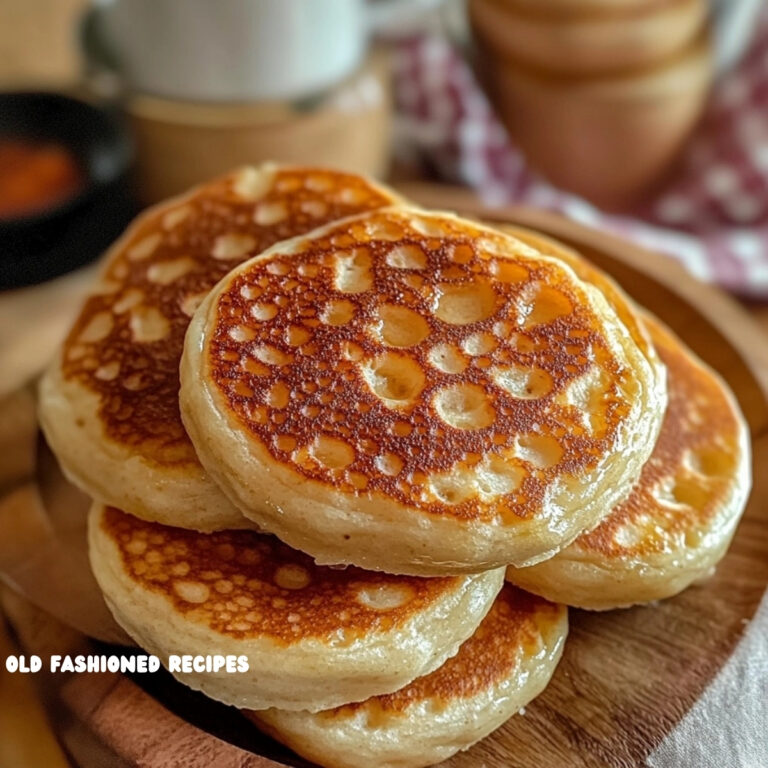 Golden Fluffy Sourdough Crumpets