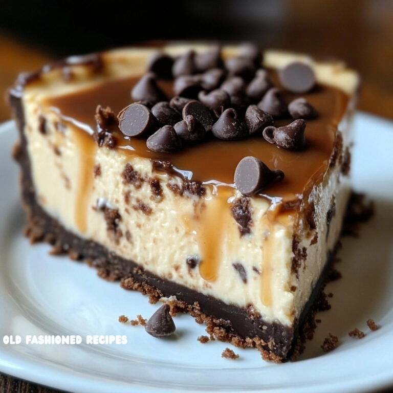 Salted Caramel Chocolate Chip Cheesecake