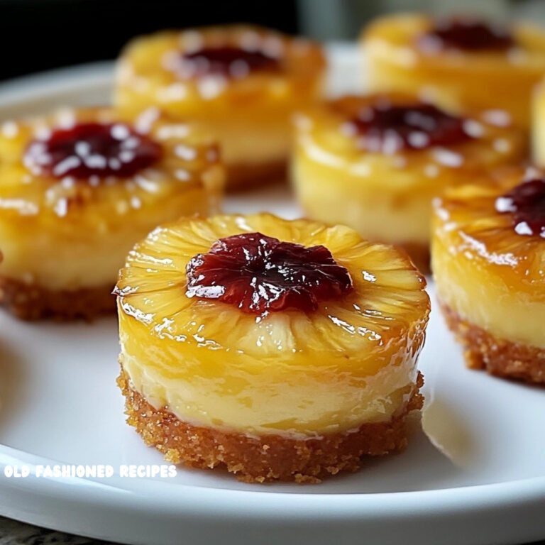 Mini Pineapple Upside-Down Cheesecakes